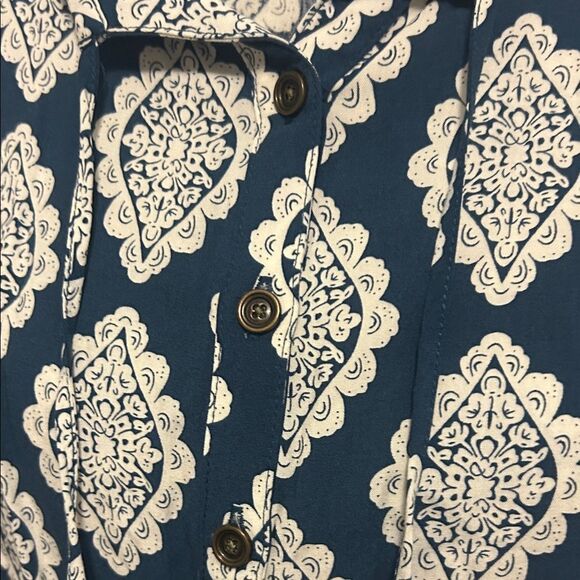 Matilda Jane Indigo and Cream Floral Romper - Picture 4 of 6